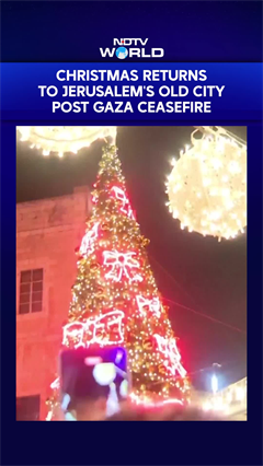 Christmas Tree Lights Up Jerusalem&rsquo;s Old City For 1st Time Since Gaza War Ceasefire