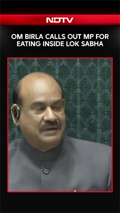 Lok Sabha Speaker Om Birla Catches MP Eating In House During Speech