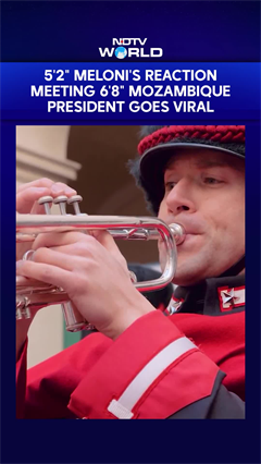 Meloni News | 5'2" Meloni's Reaction Meeting 6'8" Mozambique President Goes Viral