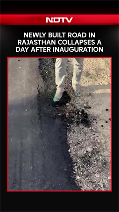 Rajasthan News | Newly Built Road in Rajasthan Village Collapses A Day After Inauguration
