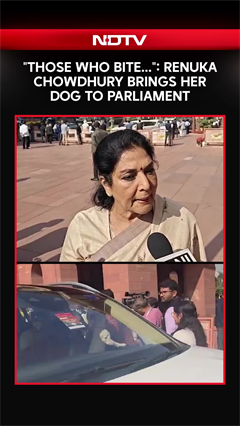 "Those Who Bite Are Inside": Congress MP Renuka Chowdhury Brings Her Dog To Parliament