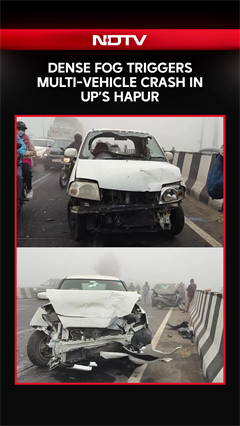 Video: Dense Fog Triggers Multi-Vehicle Crash In UP's Hapur