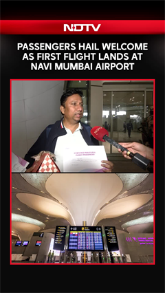 Navi Mumbai Airport | Passengers Hail Warm Welcome As First Flight Lands At Navi Mumbai Airport