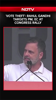 Video: Congress Vs BJP | 'Vote Theft': Rahul Gandhi Targets PM, Election Commission At Congress Rally