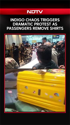 Indigo Flights News Today | IndiGo Chaos: Angry Passengers Remove Their Shirts In Protest