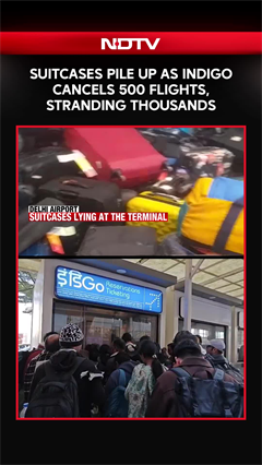 Indigo Flights | Piles Of Suitcases, Passenger Chaos As IndiGo Cancels Record 500 Flights