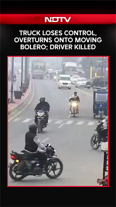 Truck Loses Control, Overturns onto Moving Bolero; Driver Killed in Uttar Pradesh