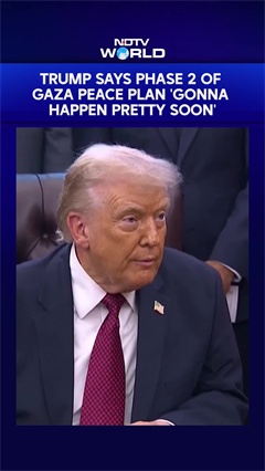Trump Says Phase 2 Of Gaza Peace Plan 'Gonna Happen Pretty Soon'