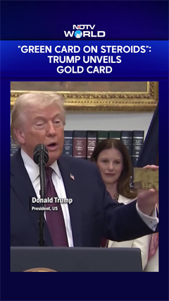"Green Card On Steroids": US President Donald Trump Shows Off Trump Gold Card