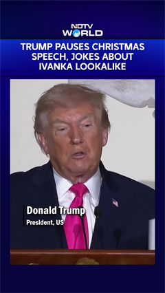 Trump Pauses Christmas Speech, Jokes About Ivanka Lookalike