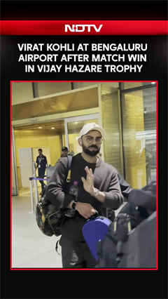 Virat Kohli Spotted At Bengaluru Airport After Match Win In Vijay Hazare Trophy
