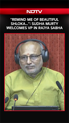 Rajya Sabha MP Sudha Murty welcomes VP Radhakrishnan