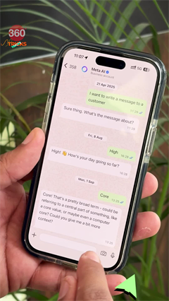 WhatsApp Meta AI image description real-world test