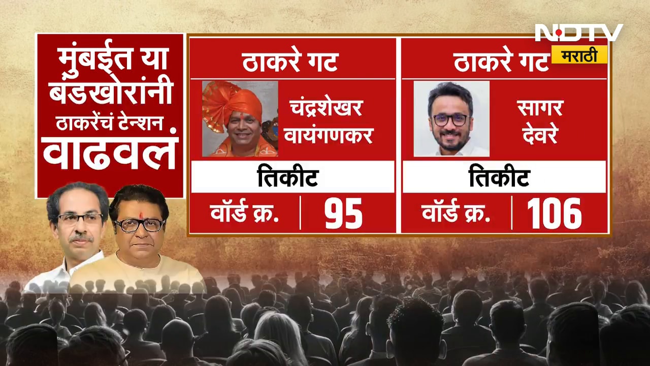 BMC Elections |Mumbai मध्ये या बंडखोरांनी वाढवलं ठाकरेंचं टेन्शन | NDTV Marathi