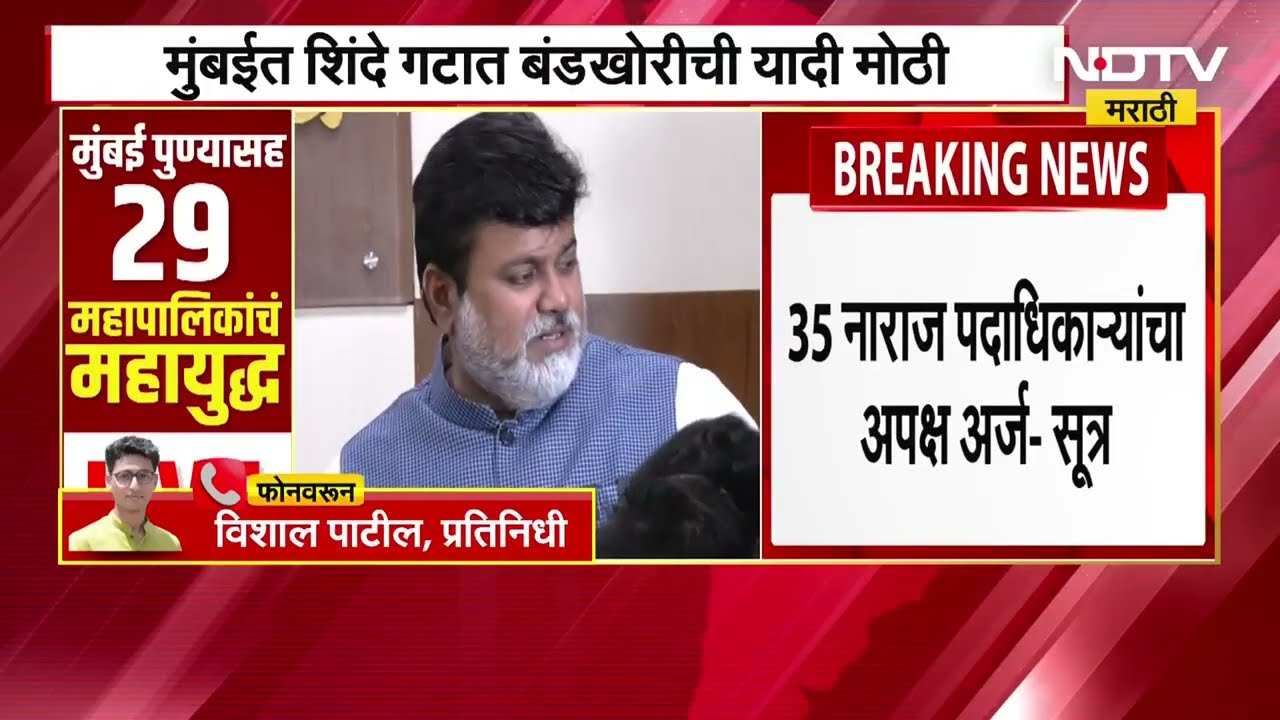 Mumbai मध्ये Shinde गटात बंडखोरीची यादी मोठी,35 नाराज पदाधिकाऱ्यांचा अपक्ष अर्ज; सूत्रांची माहिती