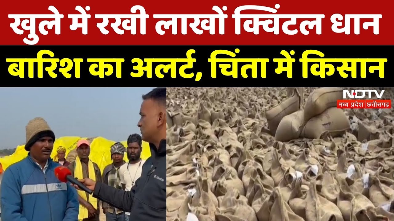 Dhan Kharidi 2025: खुले में रखी लाखों क्विंटल धान, बारिश का अलर्ट, चिंता में किसान | Dindori News