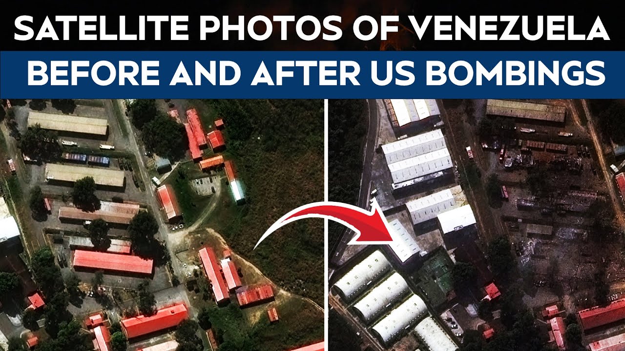 Satellite Photos Show Caracas Neighbourhoods Before, After US Strikes