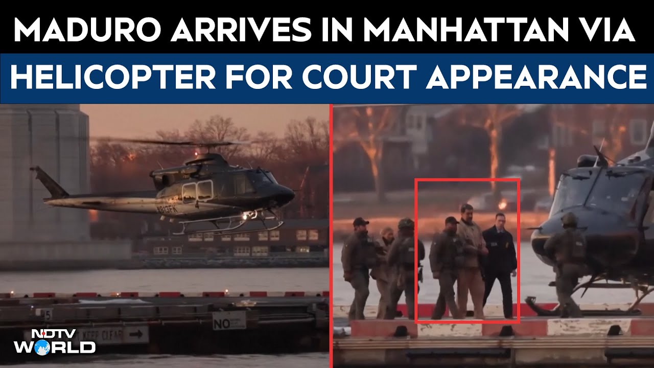 Maduro Arrives In Manhattan Via Helicopter For Court Appearance