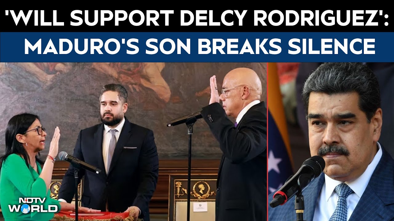 'Will Support Delcy Rodriguez': Maduro's Son, Visibly Emotional, Breaks Silence