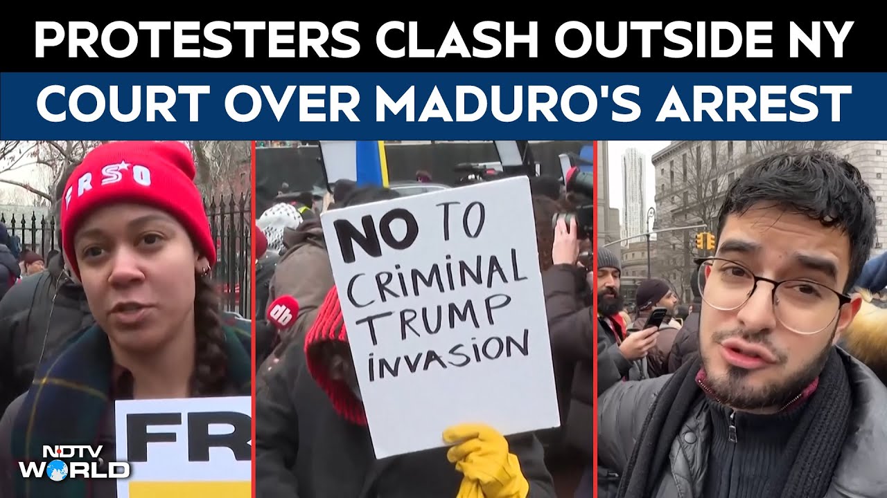 Maduro News Today | Protesters Clash Outside New York Federal Court Over Maduro’s Arrest