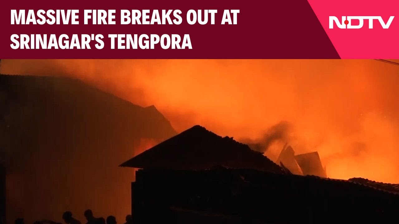 Video: Kashmir News | Massive Fire Breaks Out At Srinagar's Tengpora, Firefighting Operations Underway