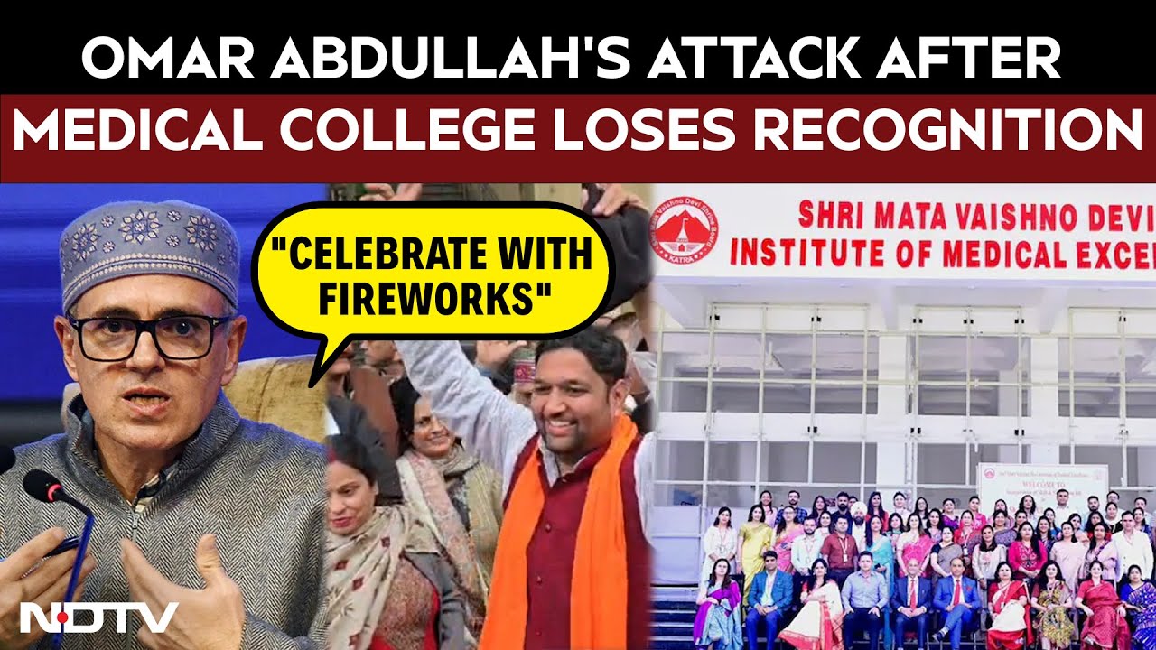 Omar Abdullah's Attack After Medical College Loses Recognition: "Celebrate With Fireworks"