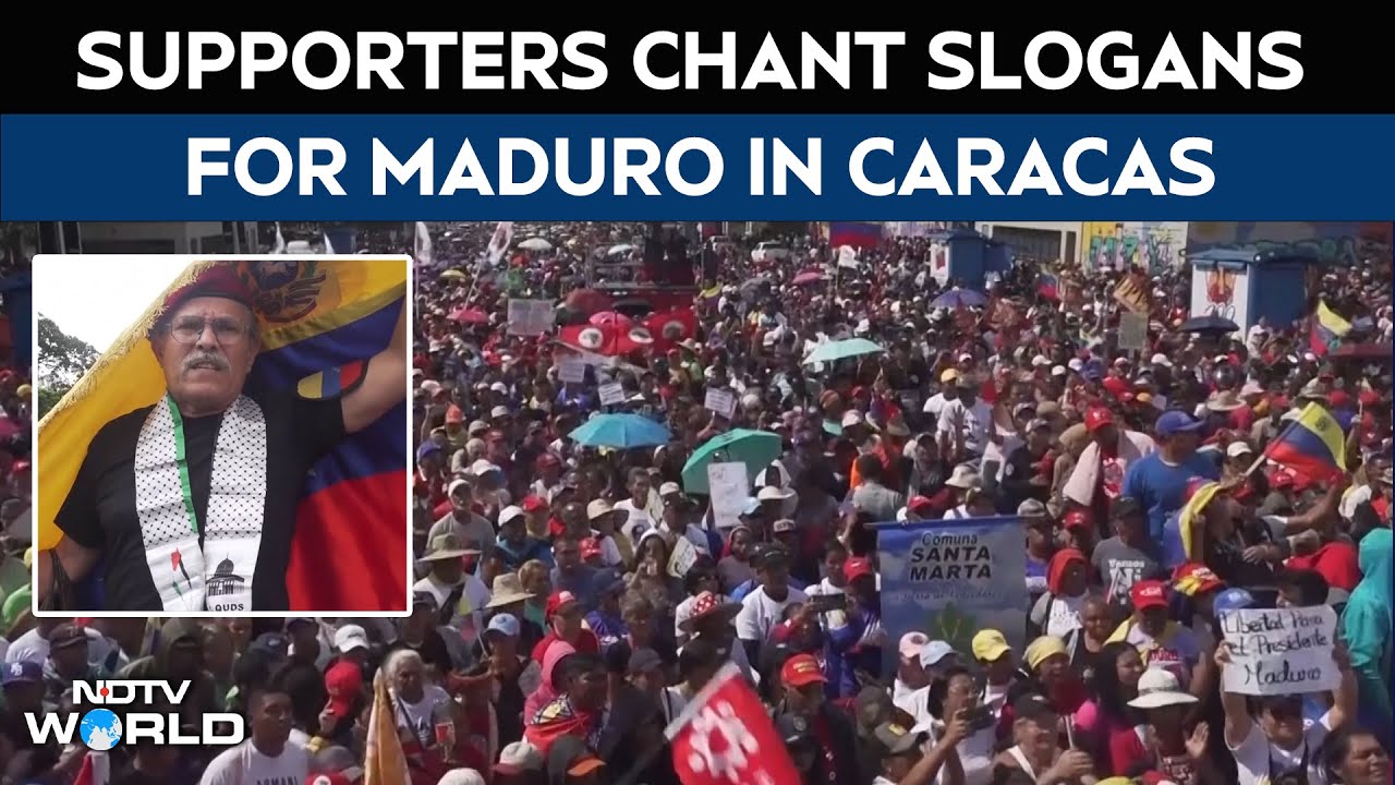Maduro News Today | Maduro Backers Rally In Caracas, Chant Pro-Maduro Slogans