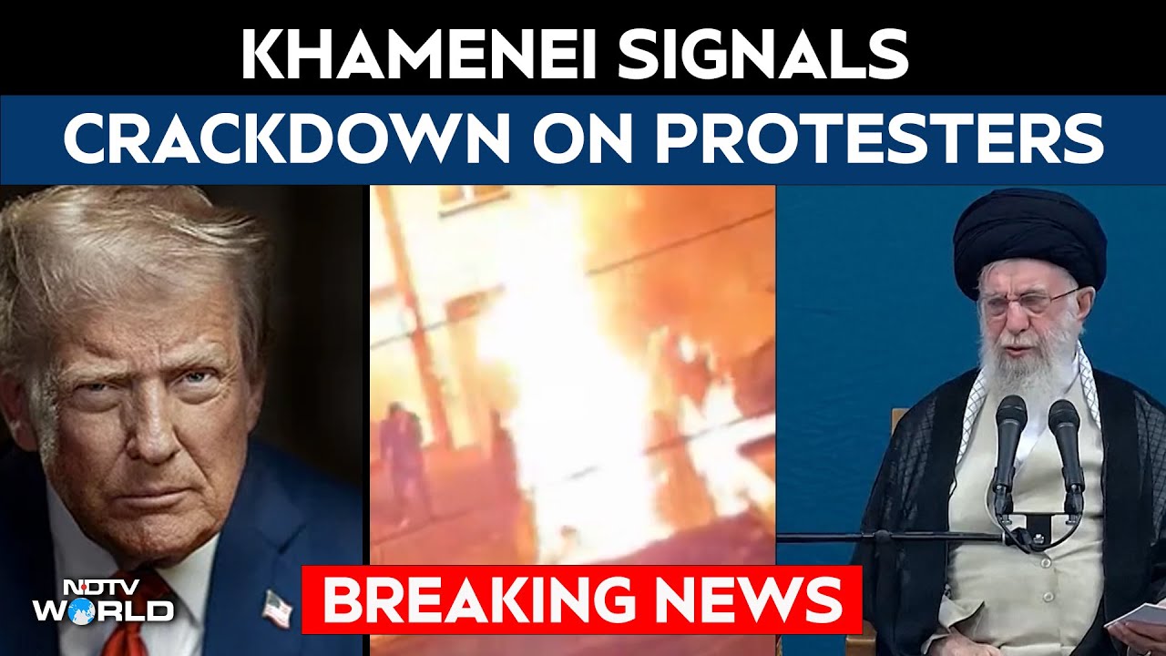 Iran Supreme Leader Signals Crackdown on Protesters, Rebukes Trump Support