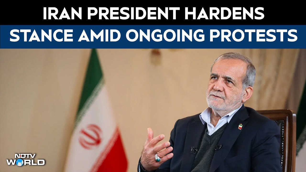 Iran Protest Video | Iran's Reformist President Pezeshkian Hardens Tone On Protests