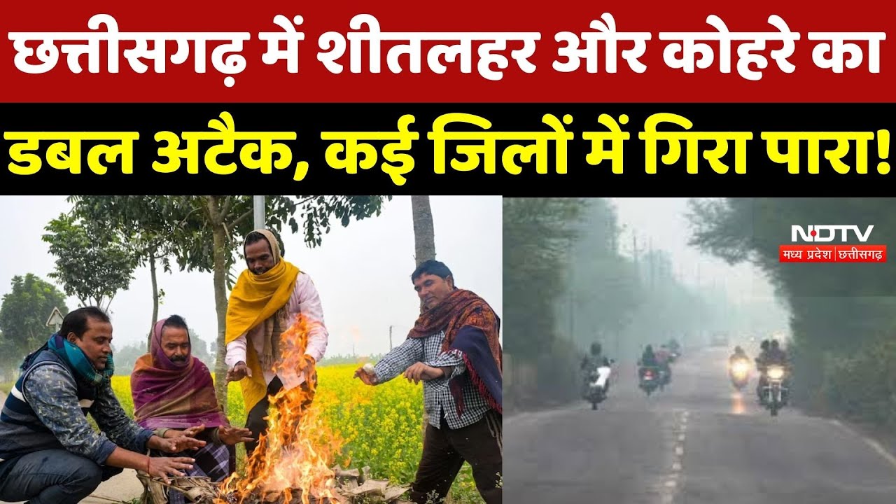 Chhattisgarh में ठंड का 'तांडव', शीतलहर और कोहरे का Double Attack, कई जिलों में गिरा पारा!