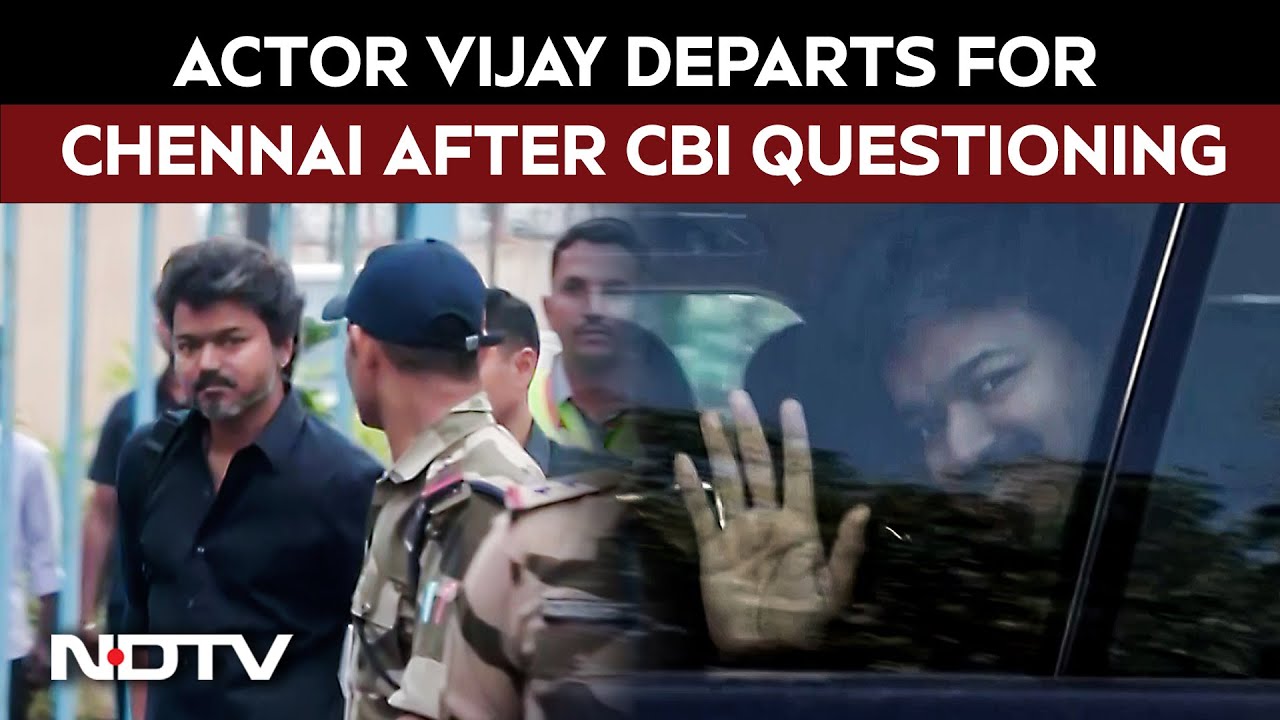 Actor Vijay News | CBI Questions Vijay for 6 Hours, TVK Chief Exits Delhi Without Comment