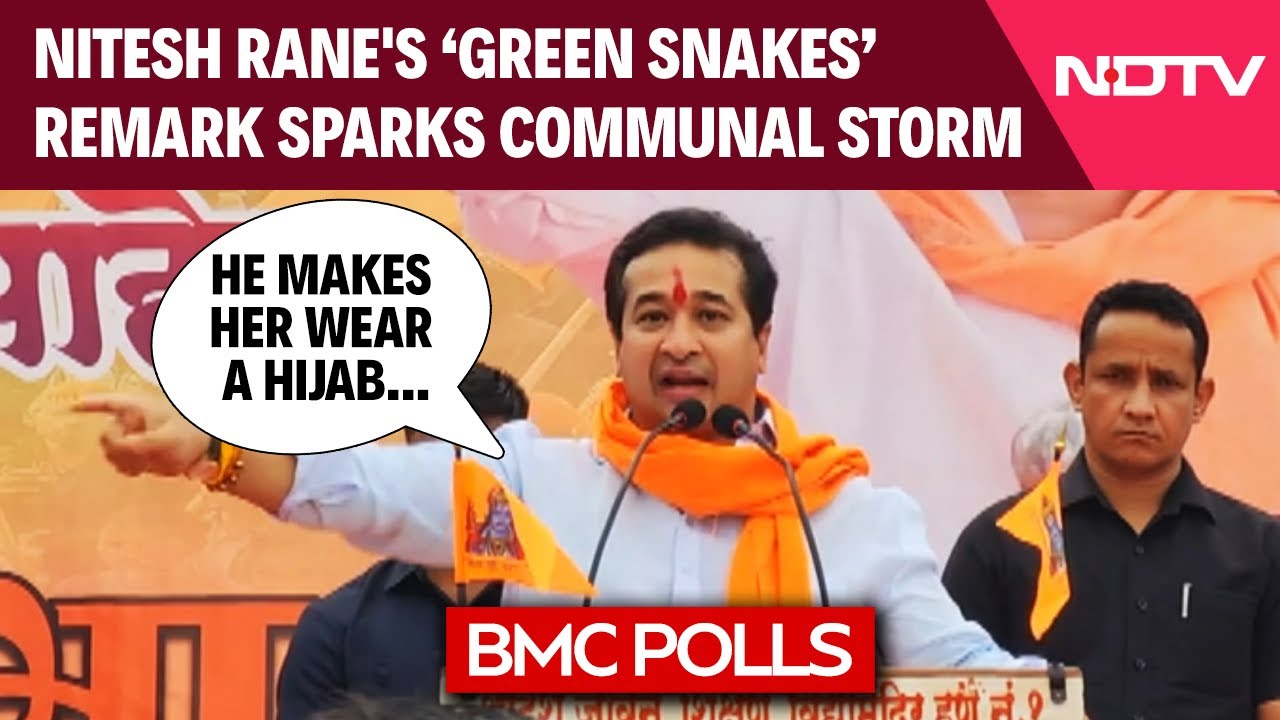 Mumbai Polls 2026 | Nitesh Rane's 'Green Snakes' Remark Sparks Communal Storm Ahead of BMC Polls