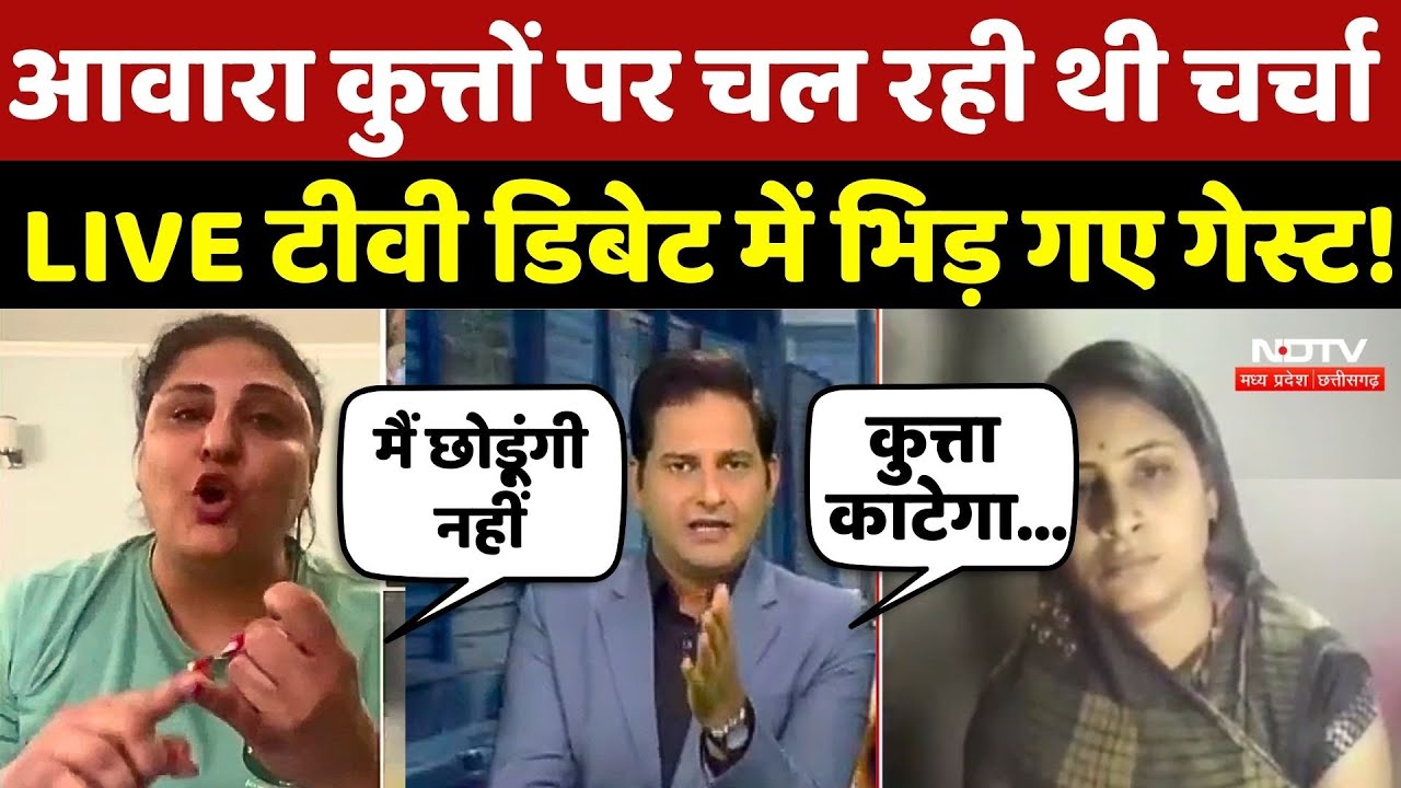 Indore Dog Attack: आवारा कुत्तों पर चल रही थी चर्चा! LIVE TV Debate में भिड़ गए Guest! Stray Dog