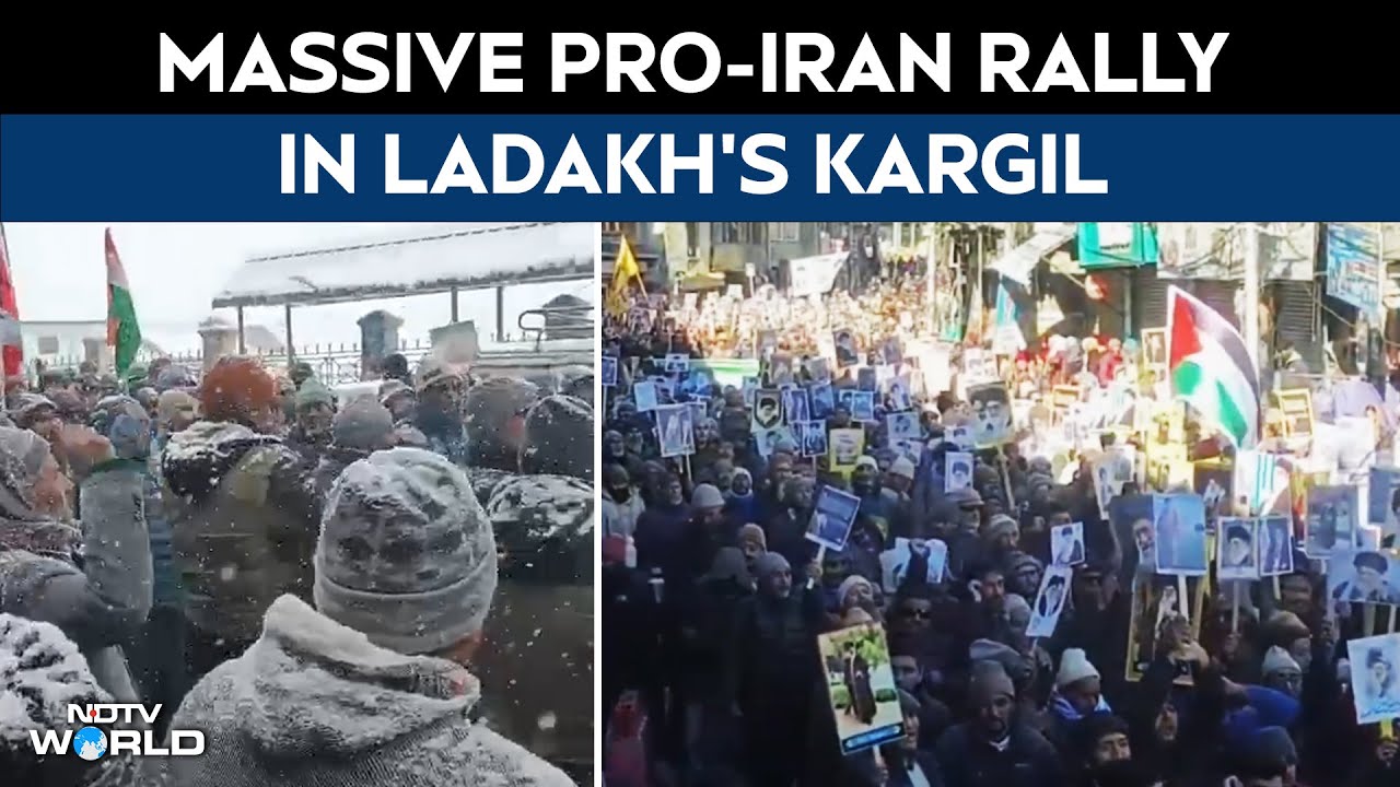 Pro-Iran Protest News | Massive Pro-iran Rally In Ladakh&rsquo;s Kargil In Support Of Supreme Leader Khamenei