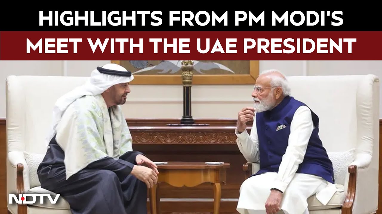 PM Modi Meets UAE President Mohamed bin Zayed Al-Nahyan At 7 Lok Kalyan Marg