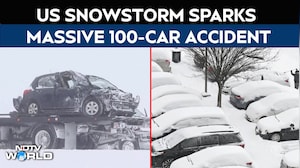 US Snowstorm | Winter Storm Causes Chaos Across The US, 100+ Cars Pile Up In Michigan