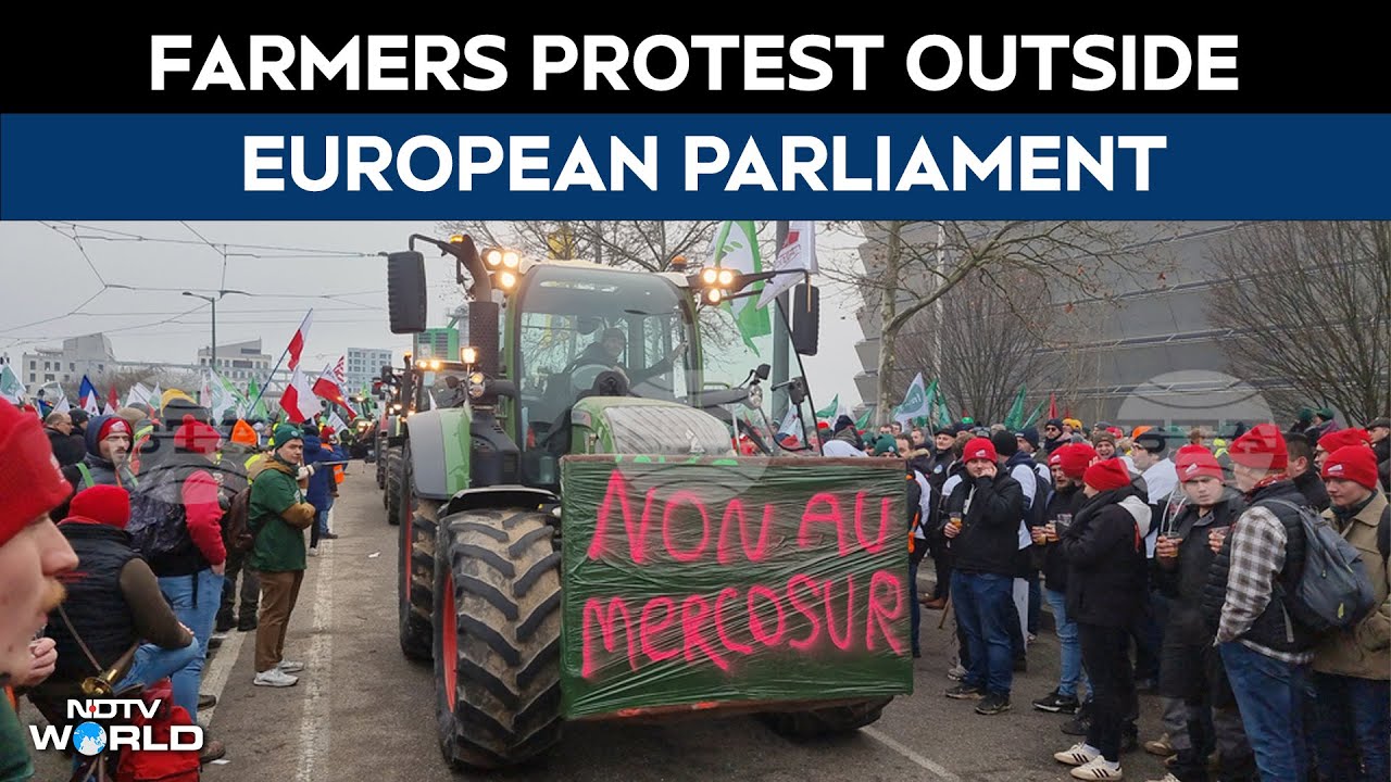 France Farmers Protest | Farmers Protest Outside European Parliament Against EU&ndash;Mercosur Trade Deal