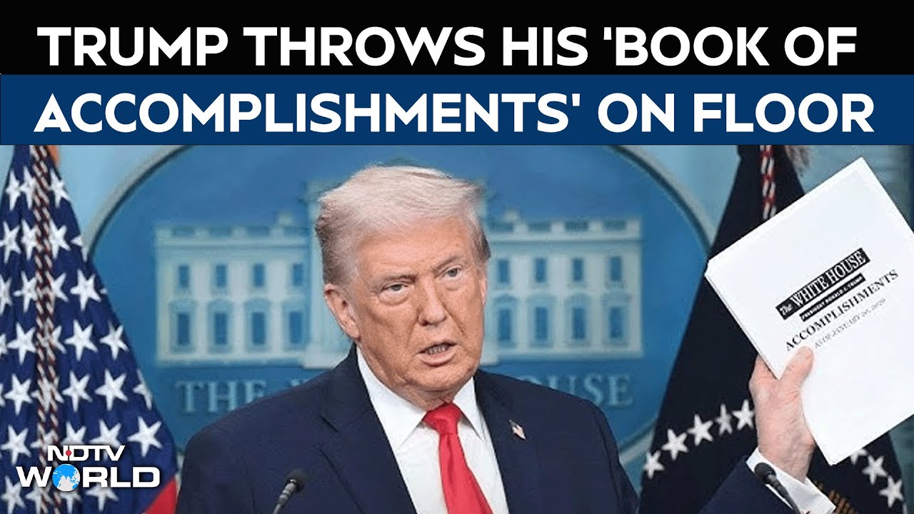Trump Latest News | Trump Shows Off His 'Book Of Accomplishments', Tosses It On The Floor