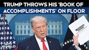 Trump Latest News | Trump Shows Off His 'Book Of Accomplishments', Tosses It On The Floor