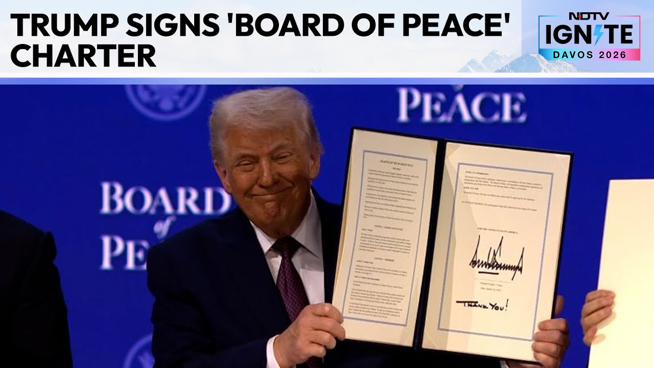 US President Trump Signs Charter To Formally Launch Board Of Peace Initiative At WEF In Davos