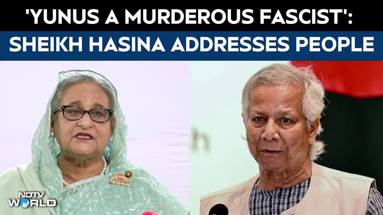 Sheikh Hasina Yunus | 'Yunus A Murderous Fascist': Sheikh Hasina In 1st Public Address In Exile