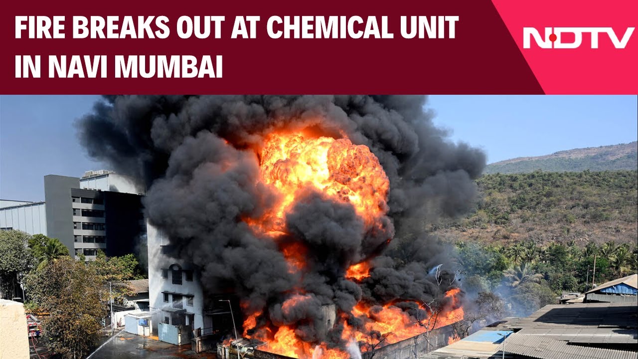 Navi Mumbai Fire | Fire Breaks Out at Chemical Factory in Navi Mumbai | Firefighters Rush to Spot