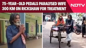 75-Year-Old Pedals Paralysed Wife 300 Km On Rickshaw For Treatment