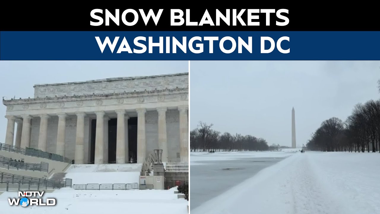 Snow Blankets Washington DC As US Braces For Massive Winter Storm