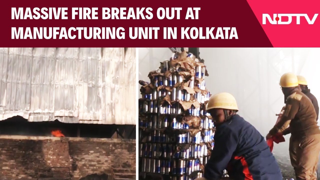 Massive Fire Breaks Out At Manufacturing Unit In Kolkata's Anandapur