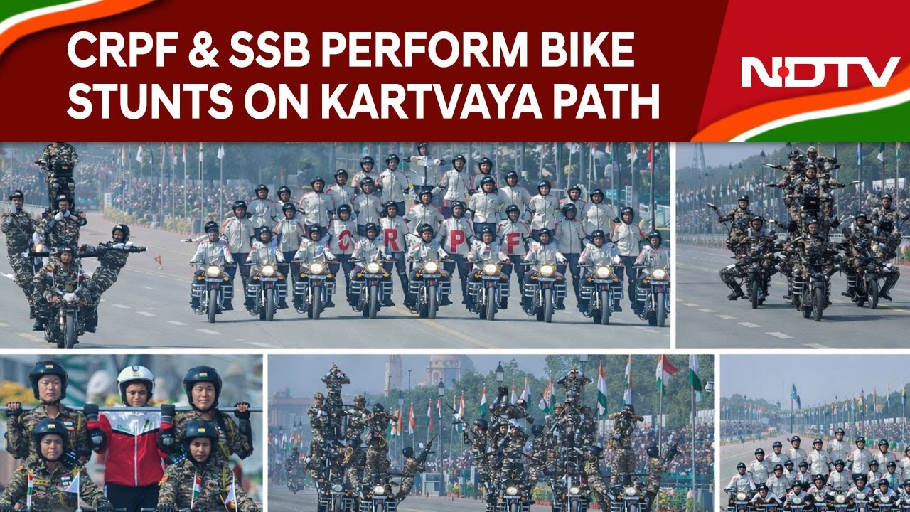 Republic Day 2026 | CRPF & SSB Bike Daredevils Stun Kartavya Path At Republic Day Parade 2026