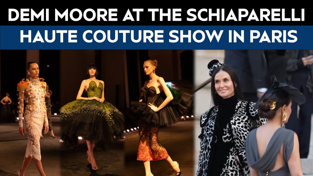 Demi Moore, Teyana Taylor, Jeff Bezos Attend Schiaparelli Haute Couture Show In Paris