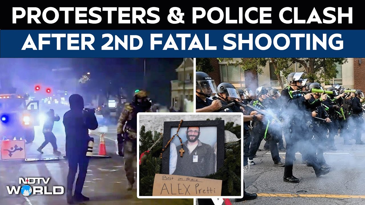 Alext Pretti Killing | Chaos Erupts As Police & Protesters Clash After Second Fatal Shooting
