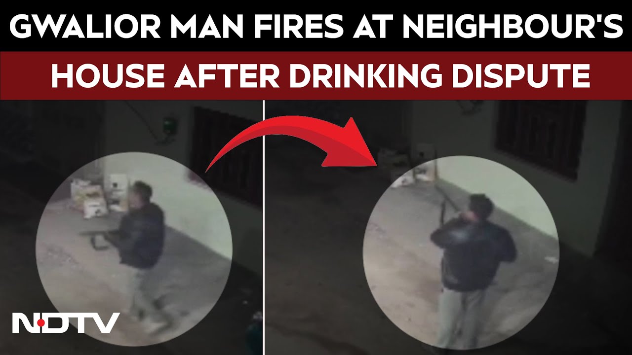 Gwalior Firing Caught On CCTV: Man Shoots At Neighbour’s House After Drinking Dispute