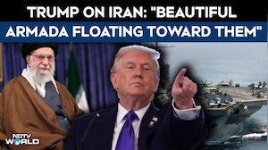Trump Threatens Iran, Says &ldquo;Beautiful Armada Floating Toward Them"